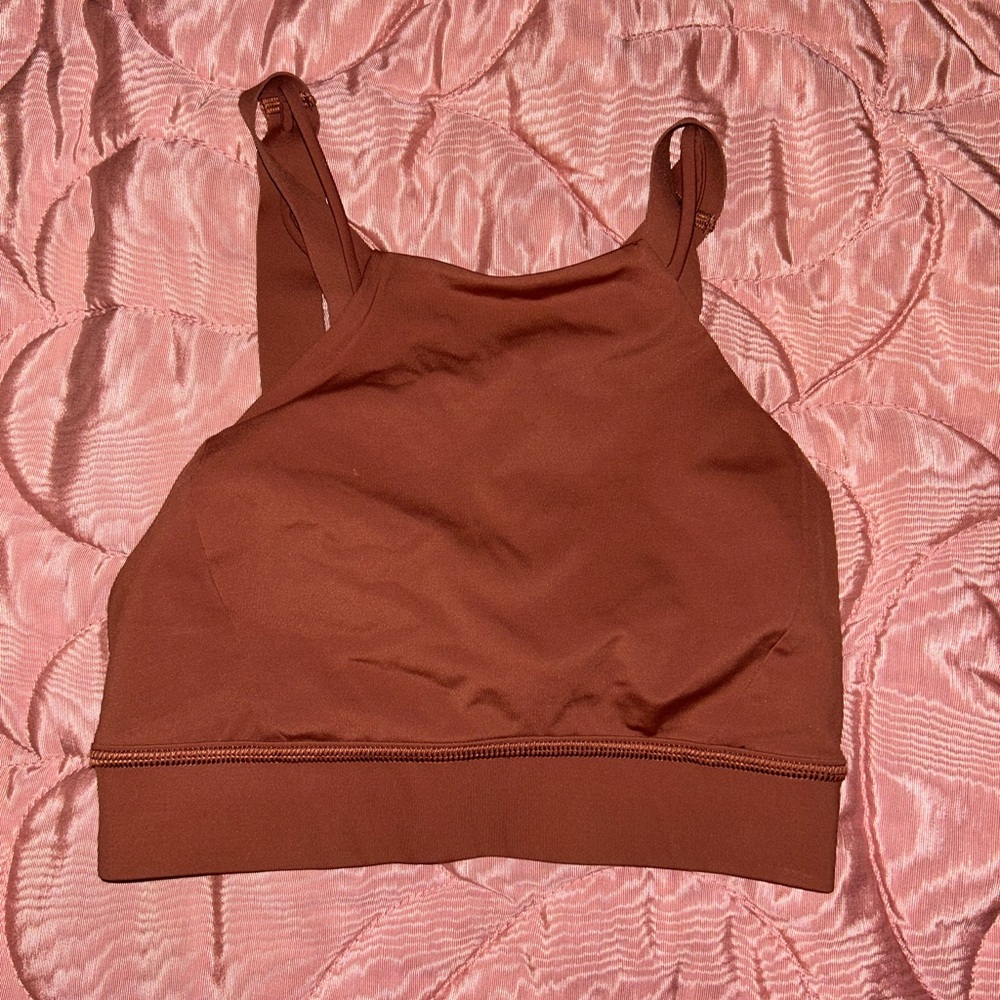 LULULEMON HIGH NECK LACE BACK SPORTS BRA